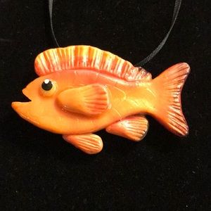 Rockfish Christmas Ornament in polymer Clay